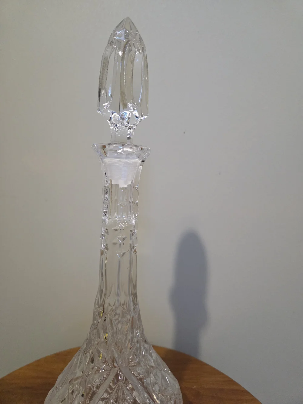 Cut Glass Decanter with Stopper - Clear